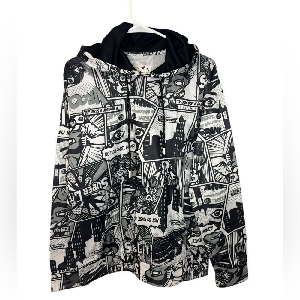 Drill Clothing Co. Oh Snap! Comic Pop Art Hoodie Pullover Size Medium